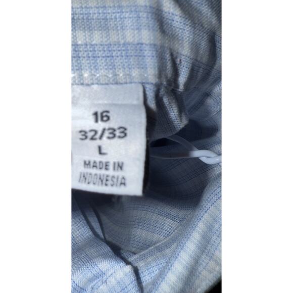 Calvin Klein Dress Fit 32/33 (L) Infinite Non Iron Blue Plaid - Picture 6 of 6